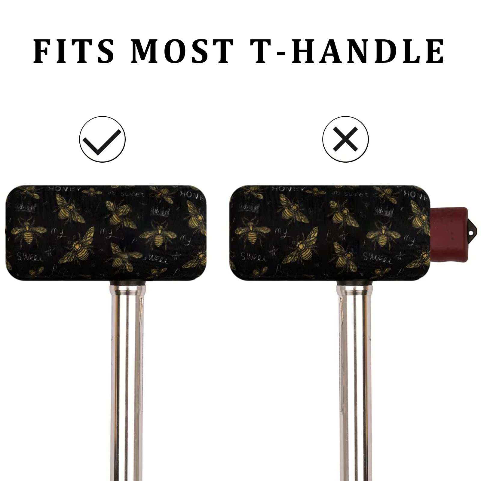 Cane Pad Hand Grip Cover Replacement Soft Non-slip Cushion of T-Handle for Walking Crutches Accessories (Bees) - Image 4