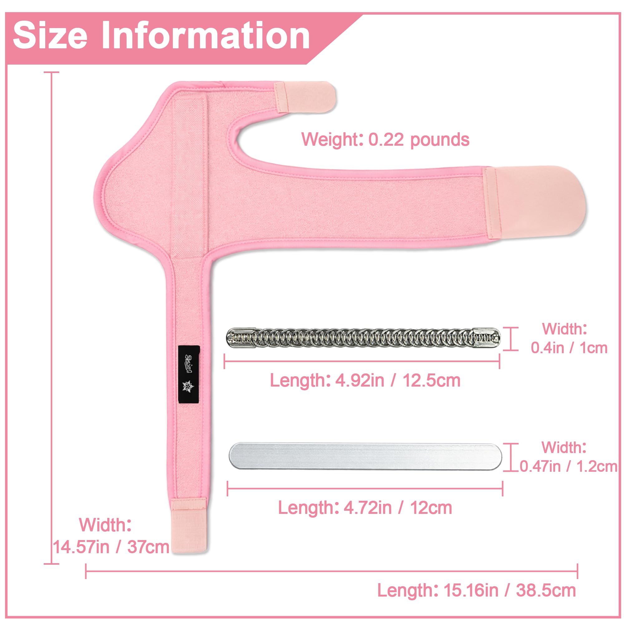 SPRING SEAON 2-Pack Bunion Corrector for Women & Men, Interchangeable 2-Level Stiffness Plates, Adjustable Big Toe Splint Toe Brace for Hallux Valgus, Day/Night Support, Toe Straightener (Pink) - Image 4