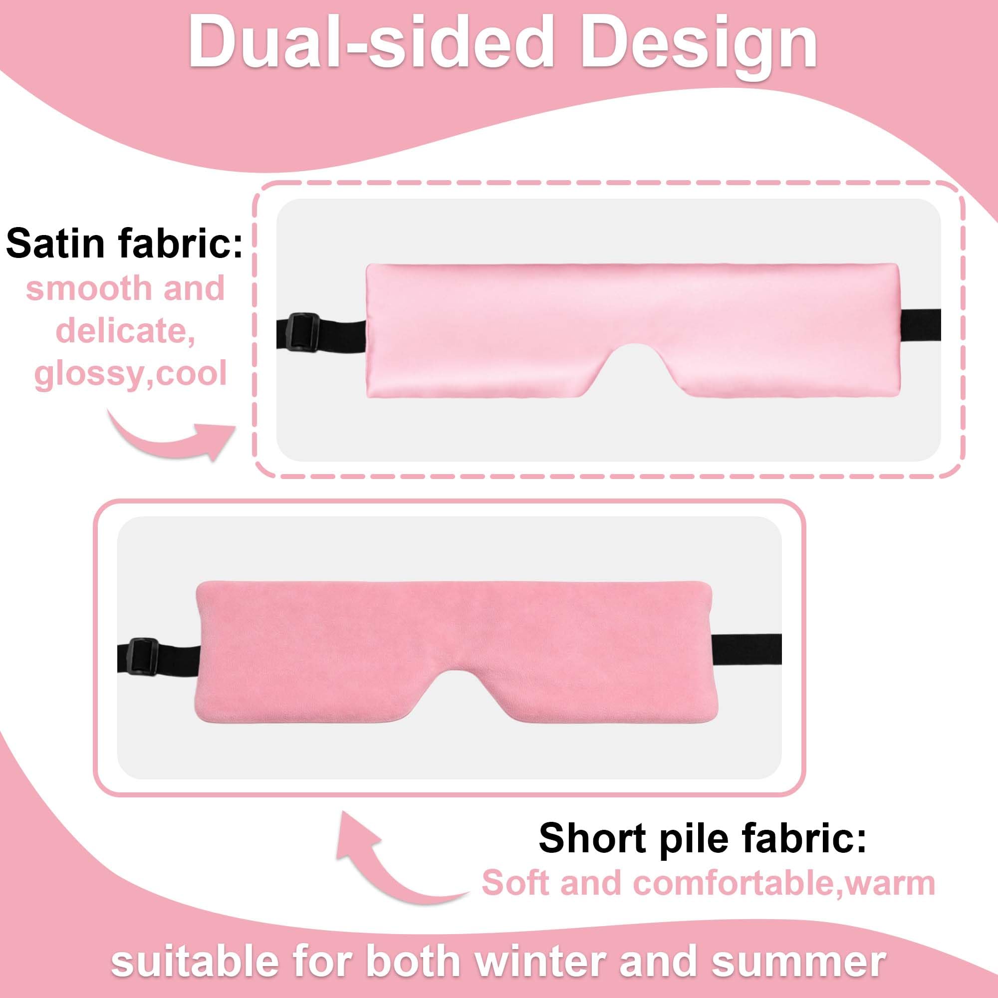 SPRING SEAON Airplane Head Strap for Sleeping, Double-Sided Airplane Eye Mask Head Holder, Adjustable Seat Sleeper Support for Plane, Car & Office Chair, Contoured Nose-Friendly Design，Pouch Included - Image 3