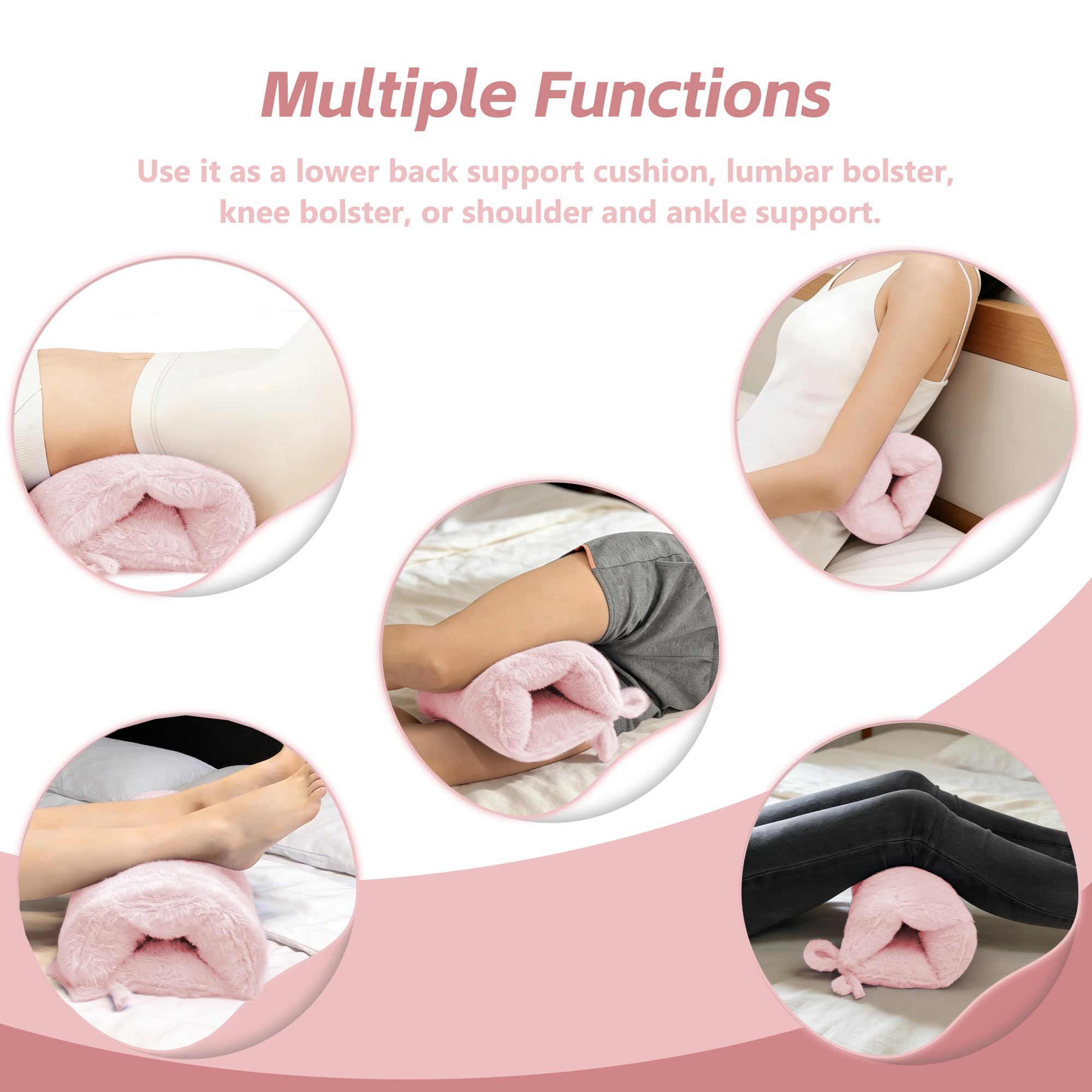 SPRING SEAON Arm Elevation Pillow for Adults After Surgery, Fluffy Arm Rest Cushion with Adjustable Straps and Wide Multi-Groove Design, Support for Wrist, Shoulder, Leg and Ankle Recovery, Pink - Image 7