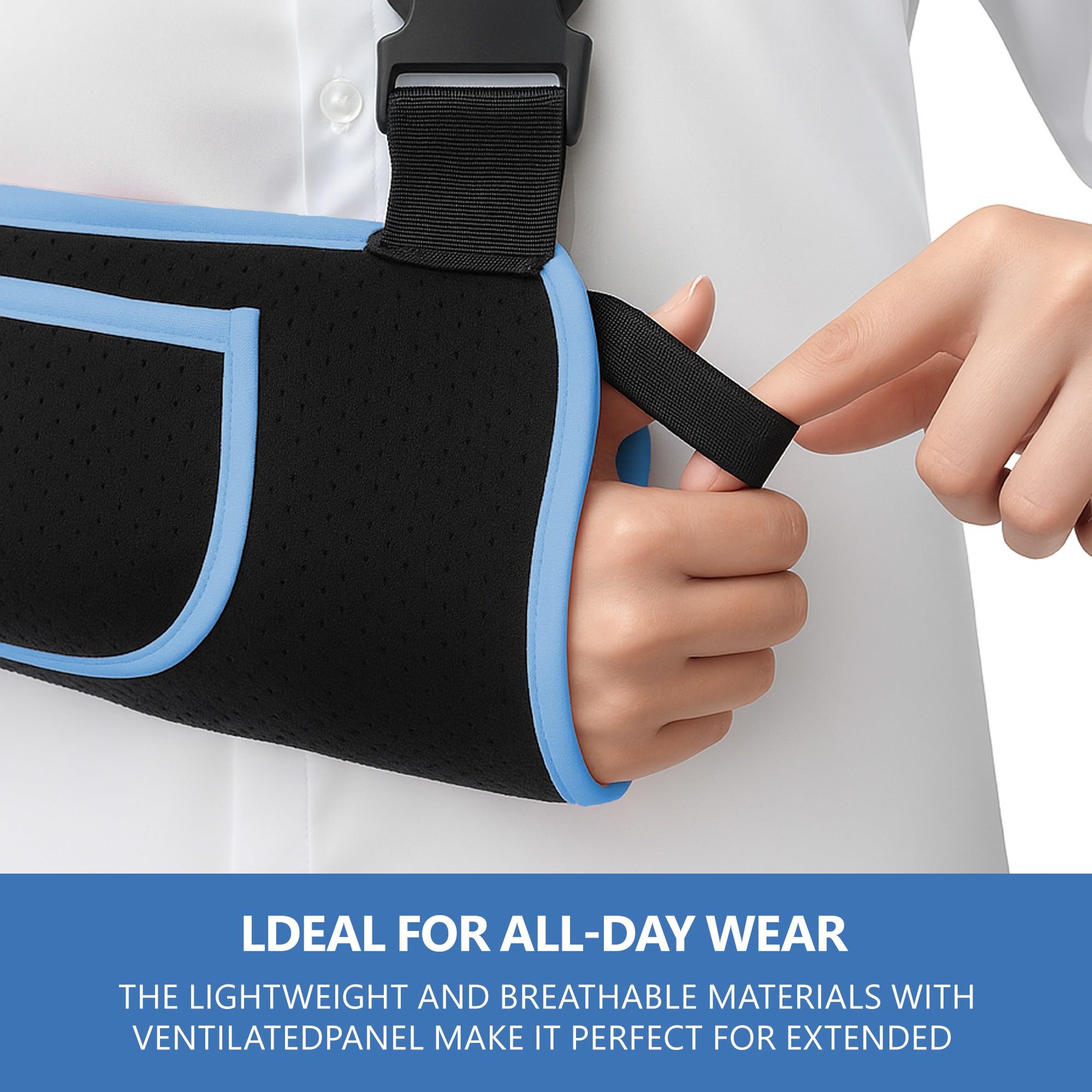 SPRING SEAON Arm Sling Shoulder Immobilizer for Women and Men, Rotator Cuff Support Brace Adjustable Sling for Shoulder,Arm,Wrist,Elbow,and Clavicle Injury - Image 3