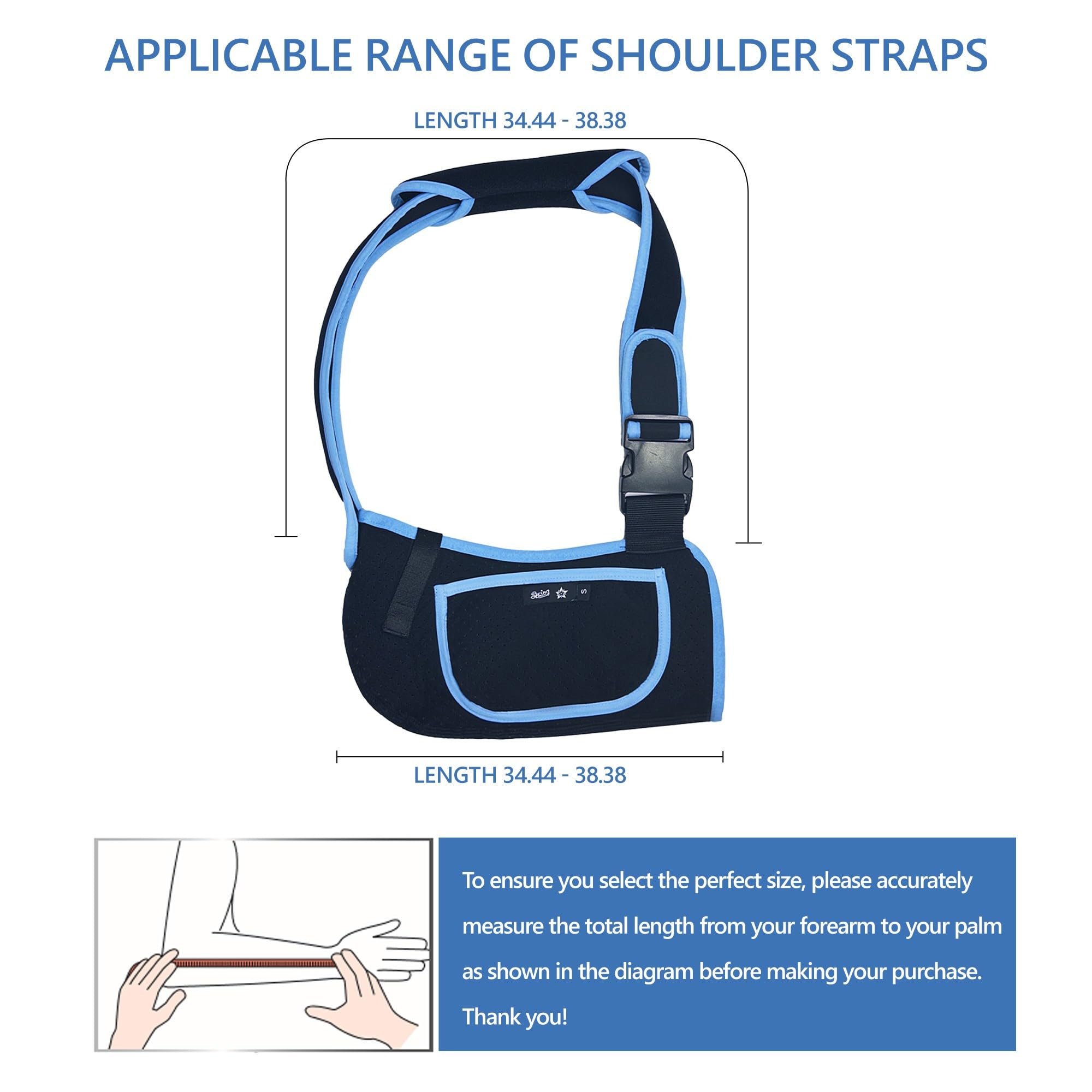 SPRING SEAON Arm Sling Shoulder Immobilizer for Women and Men, Rotator Cuff Support Brace Adjustable Sling for Shoulder,Arm,Wrist,Elbow,and Clavicle Injury - Image 5