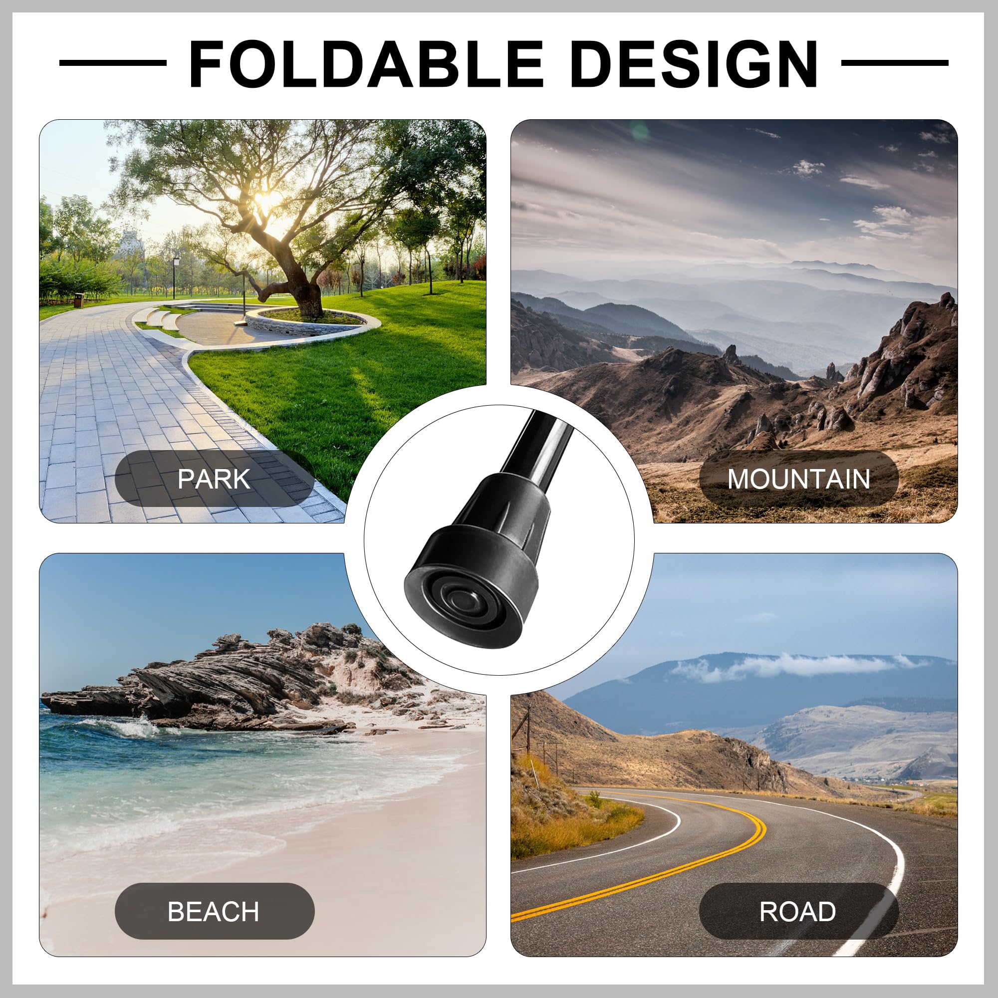 SPRING SEAON Folding Cane for Men and Women– Lightweight, Adjustable Walking Stick with Comfortable Handle – Compact and Portable Collapsible Walking Cane for Travel and Daily Use - Image 6