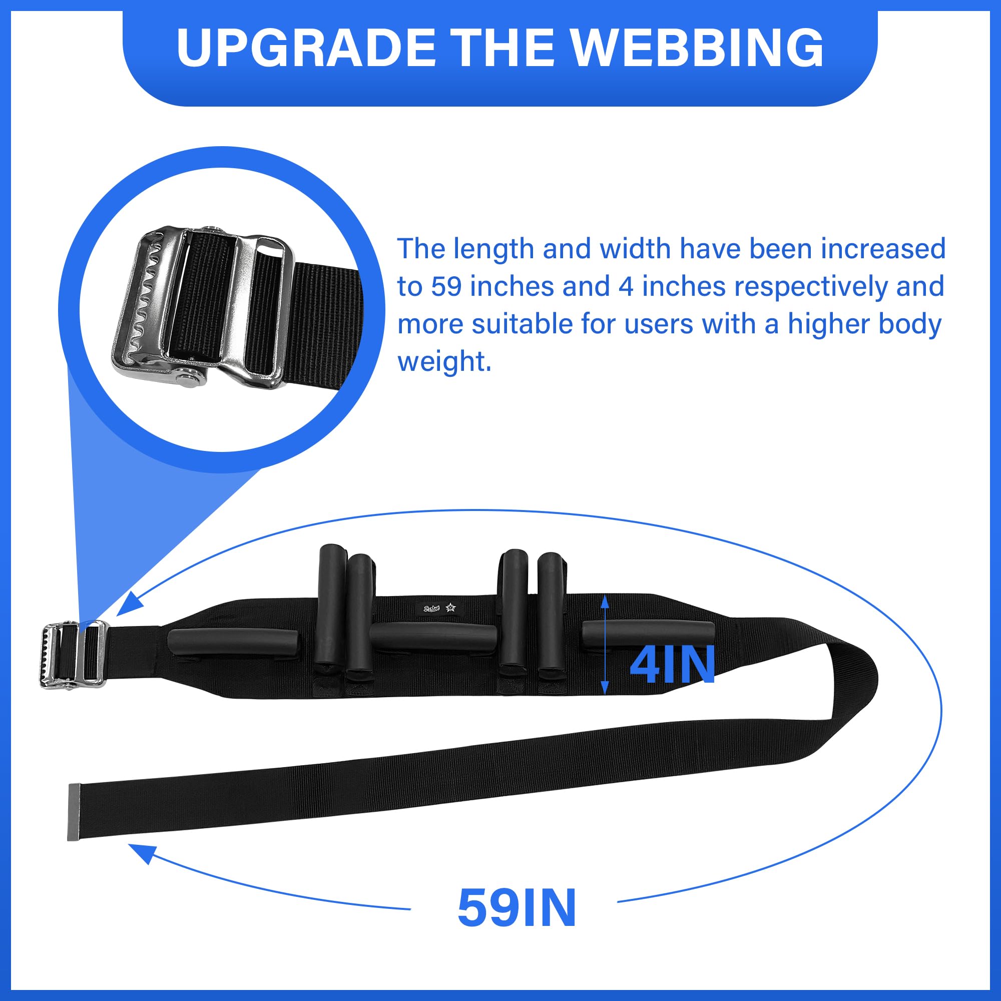 SPRING SEAON Gait Belts with Handles for Seniors – Transfer Belt with Quick Release Metal Buckle, Medical Lift Belt for Elderly, Bariatric, Surgery Recovery & Physical Therapy - Image 5