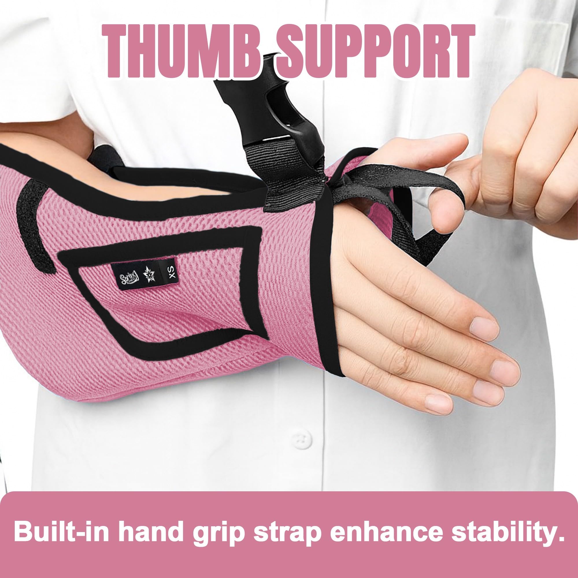 SPRING SEAON Kids Arm Sling Shoulder Immobilizer for Arm,Wrist,Elbow Injury Lightweight Breathable Sling with Adjustable Shoulder Strap Mesh Arm Support Brace for Children,Boys,Girls - Image 3