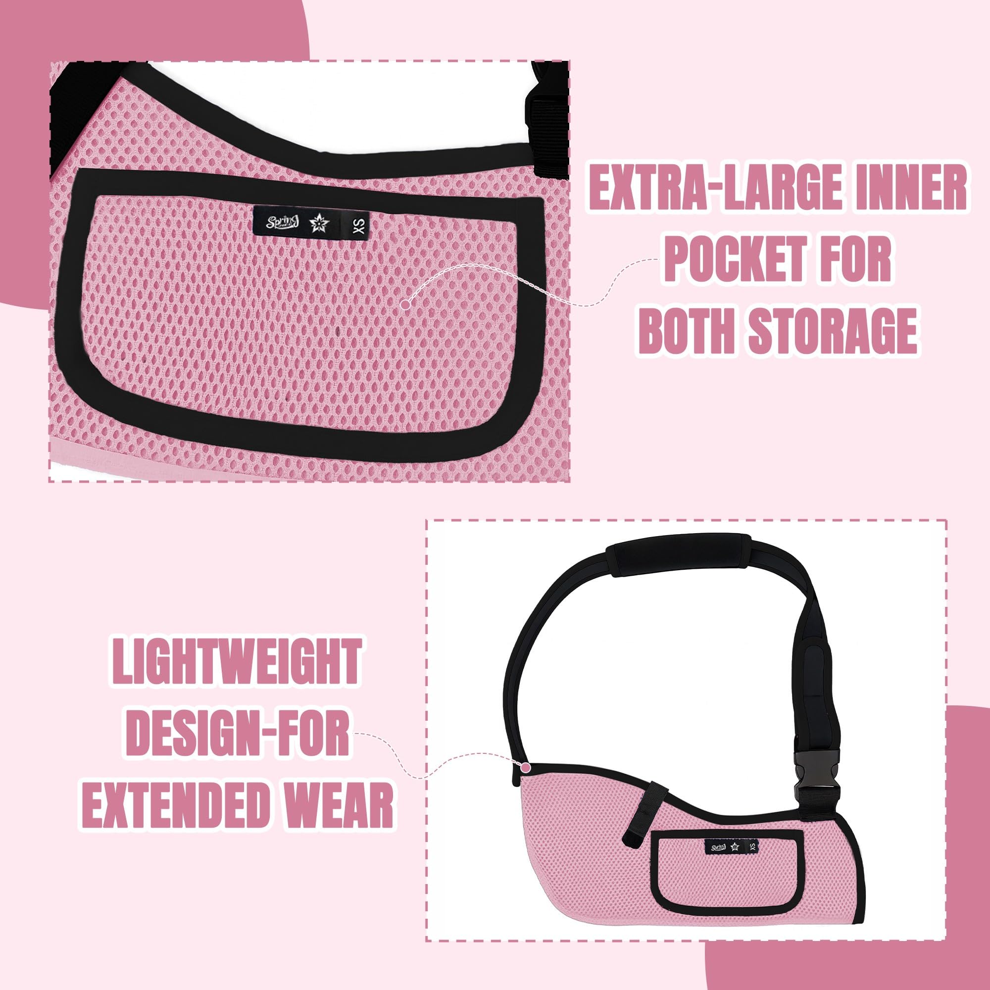 SPRING SEAON Kids Arm Sling Shoulder Immobilizer for Arm,Wrist,Elbow Injury Lightweight Breathable Sling with Adjustable Shoulder Strap Mesh Arm Support Brace for Children,Boys,Girls - Image 5