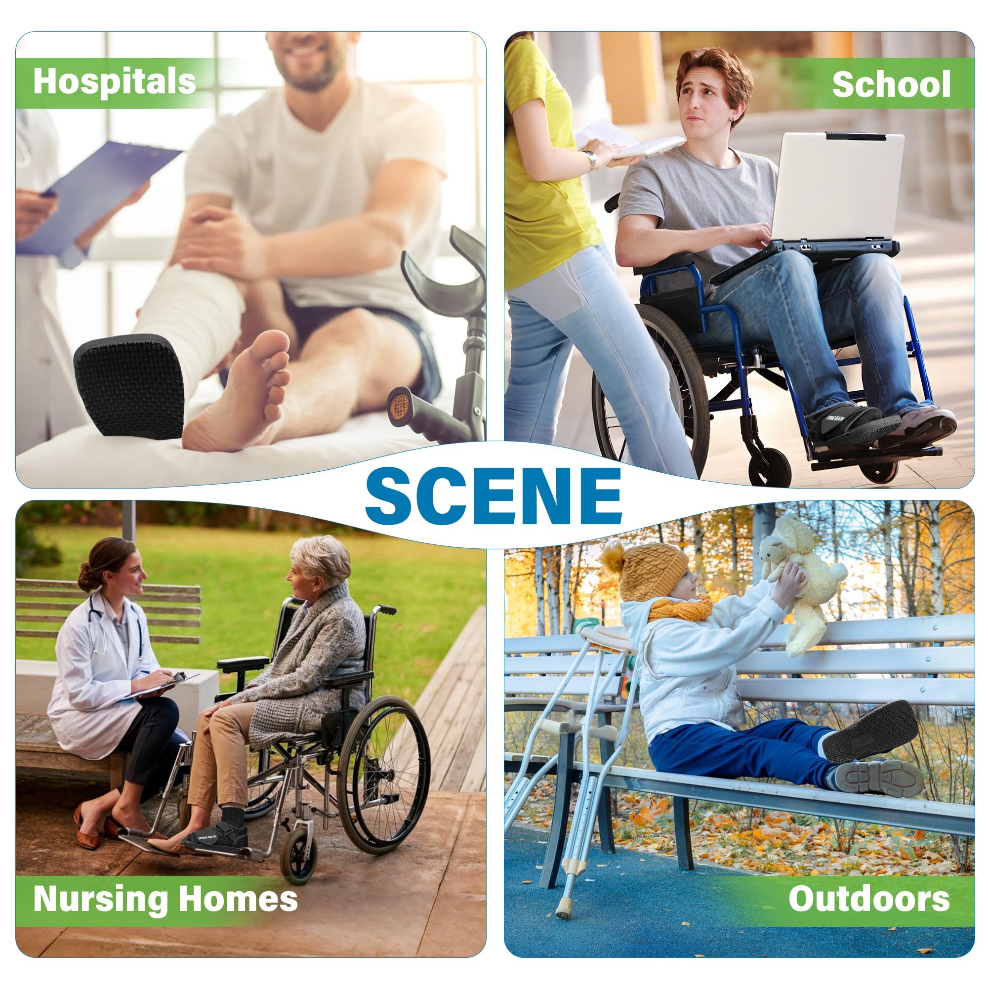 SPRING SEAON Medical Walking Boot, Lightweight Post-Op Shoes with Reinforced-Stitched Sole, Breathable Knitted Fibers, Cushioned Padding for Broken Foot, Foot Injury & Sprained Ankle, 0.81 lb (Black, Medium) - Image 9