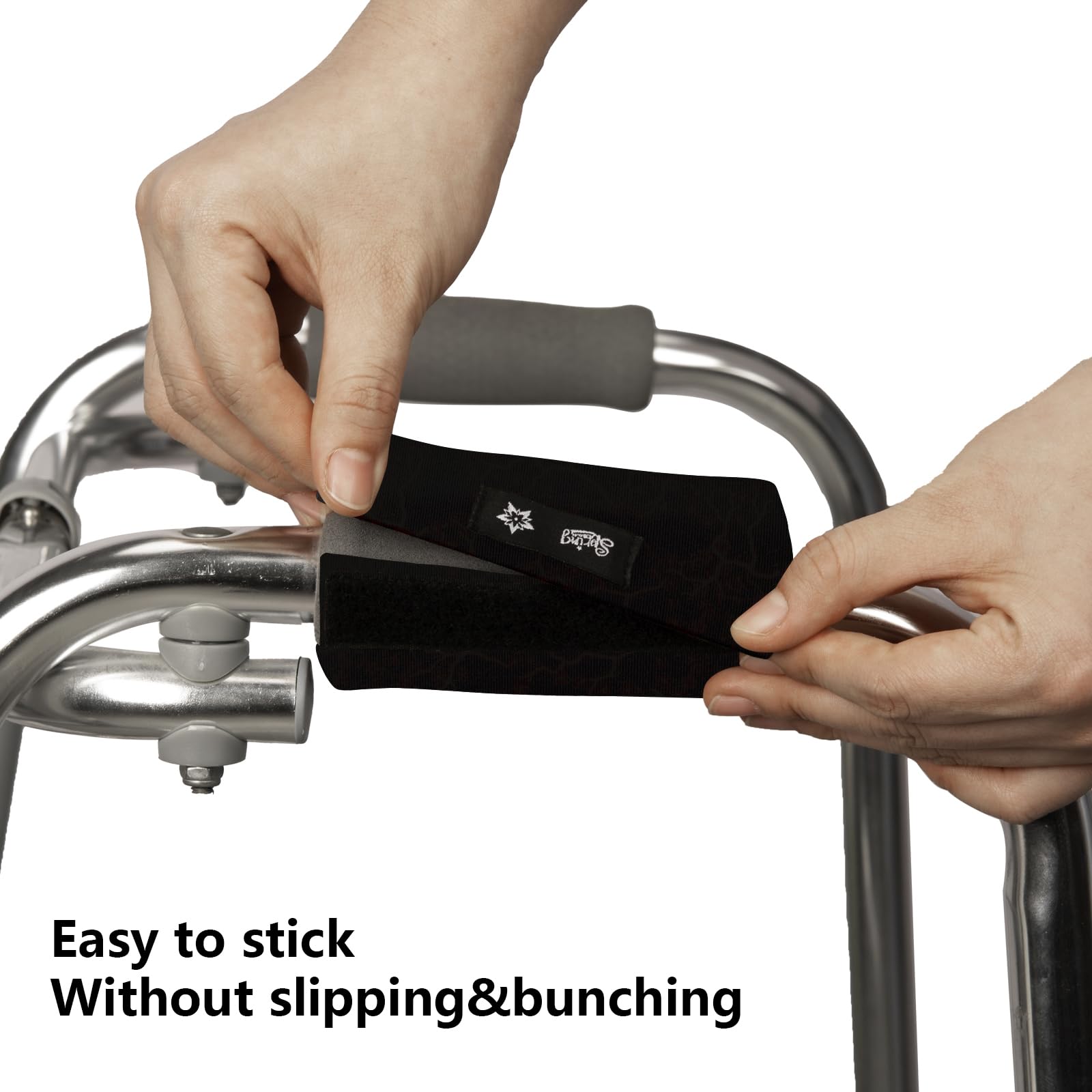 SPRING SEAON Universal Walker Handle Padded -Hand Grip (2 Pack) Pads Hand Covers Non-Slip Cushion Padding for Folding Rolling Wheelchair, Rollator Handle- Mobility Aid - Image 3