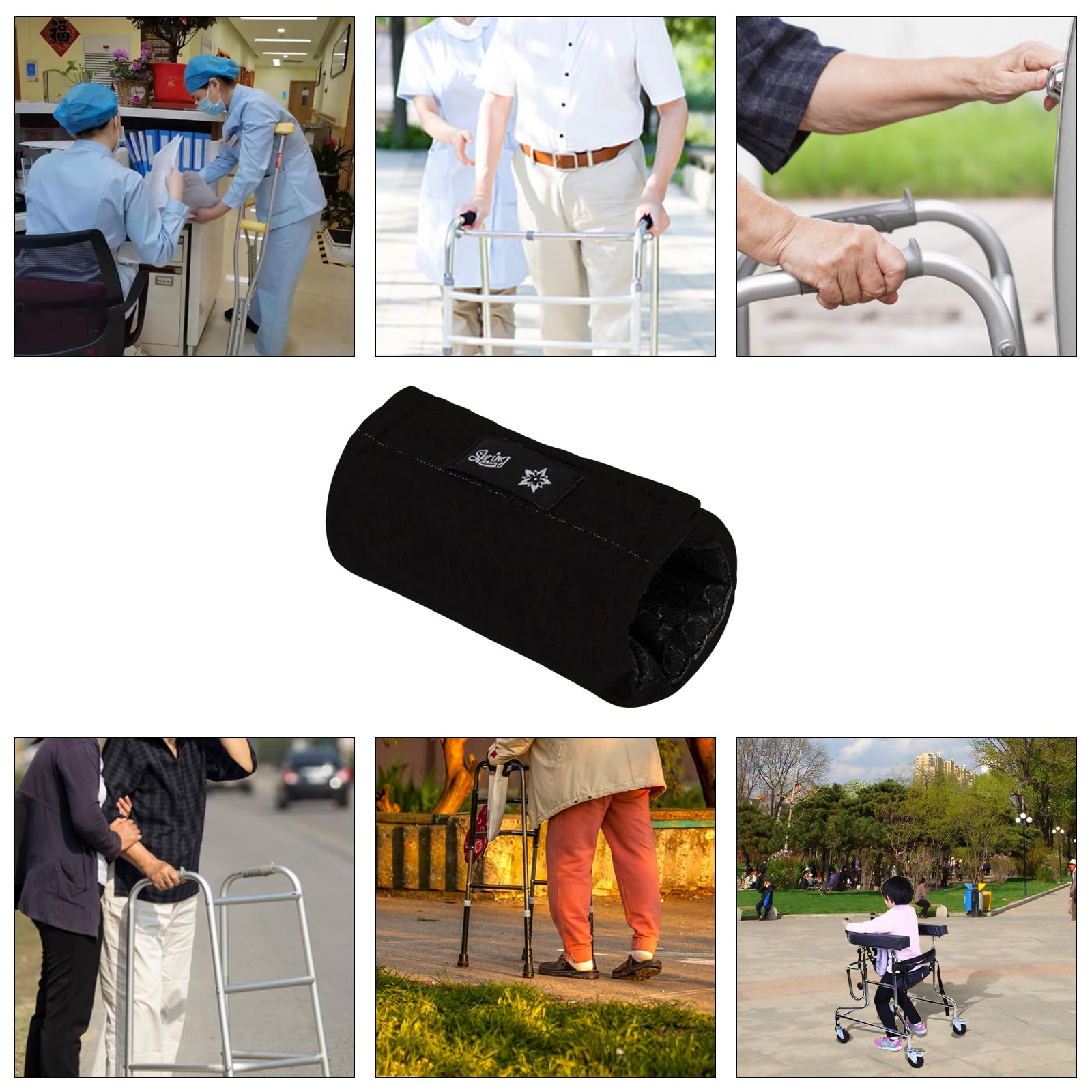 SPRING SEAON Universal Walker Handle Padded -Hand Grip (2 Pack) Pads Hand Covers Non-Slip Cushion Padding for Folding Rolling Wheelchair, Rollator Handle- Mobility Aid - Image 7