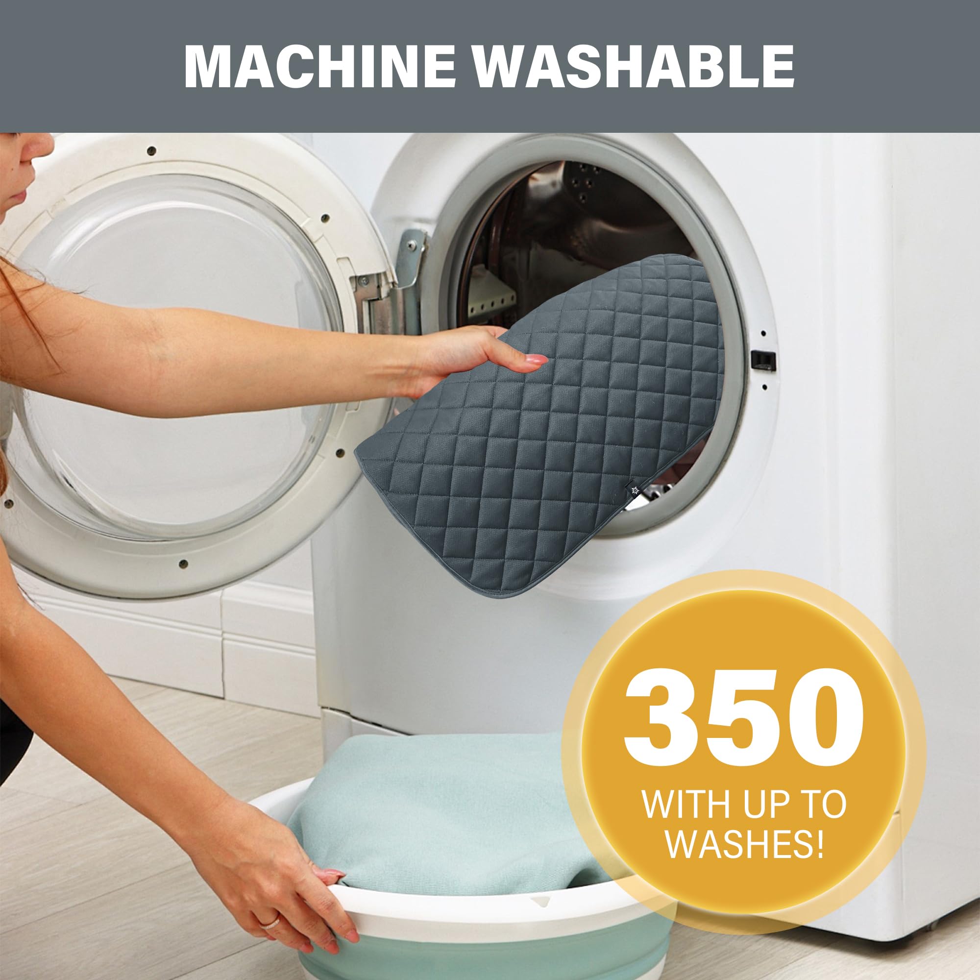 SPRING SEAON Waterproof Chair Pads for Incontinence 22"x21" – Thickened Washable Reusable Seat Protector, Non-Slip Absorbent Pad for Adults, Seniors, Wheelchair, Recliner, Car Seat & Bed(Gray, 1 Pack) - Image 8