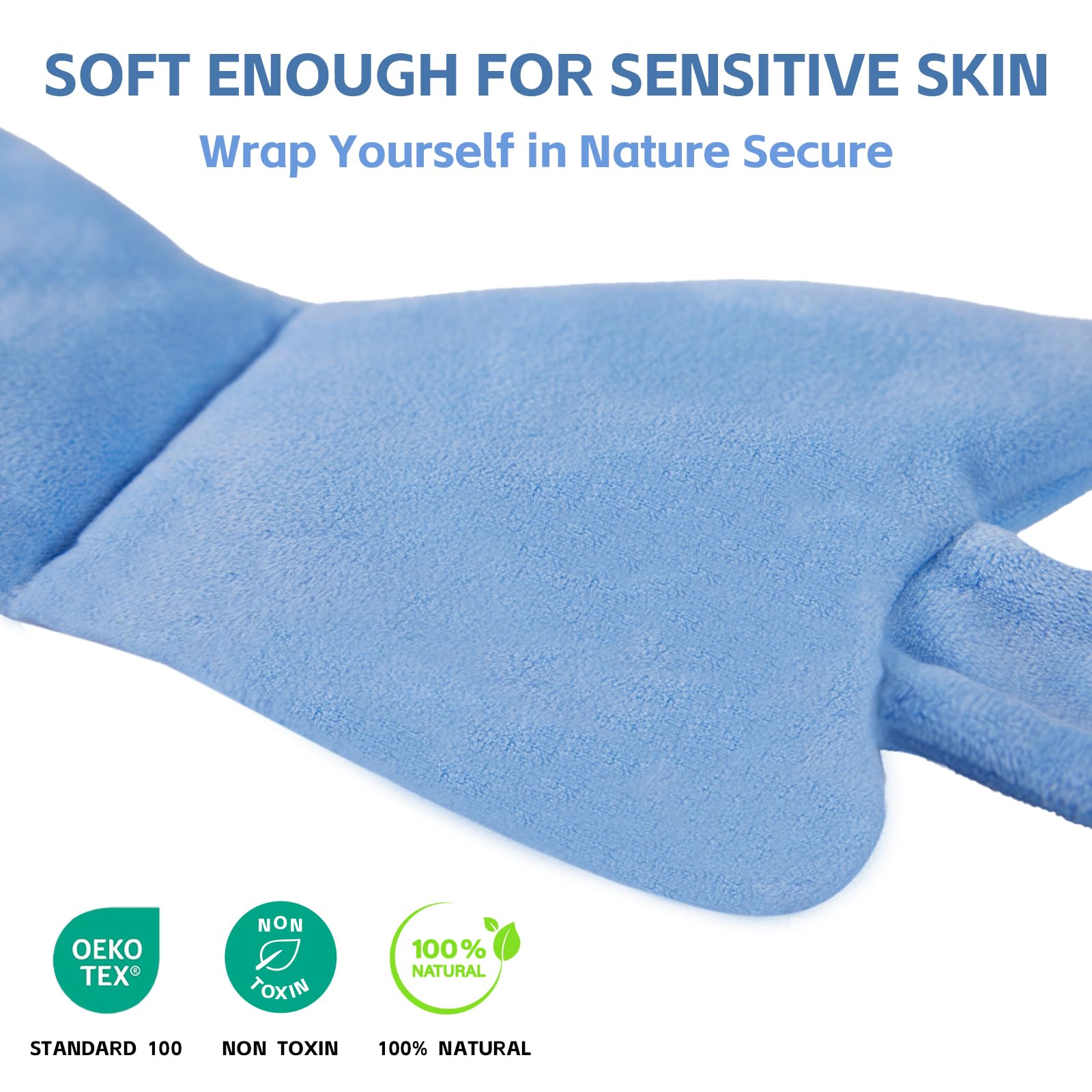 SPRING SEAON Weighted Eye Mask with 100% Patented Light Blocking Design for Men and Women, Velvet Gravity Eye Mask with Adjustable Head Circumference for Sleeping, Airplane, Travel, Gifts for Wife - Image 6