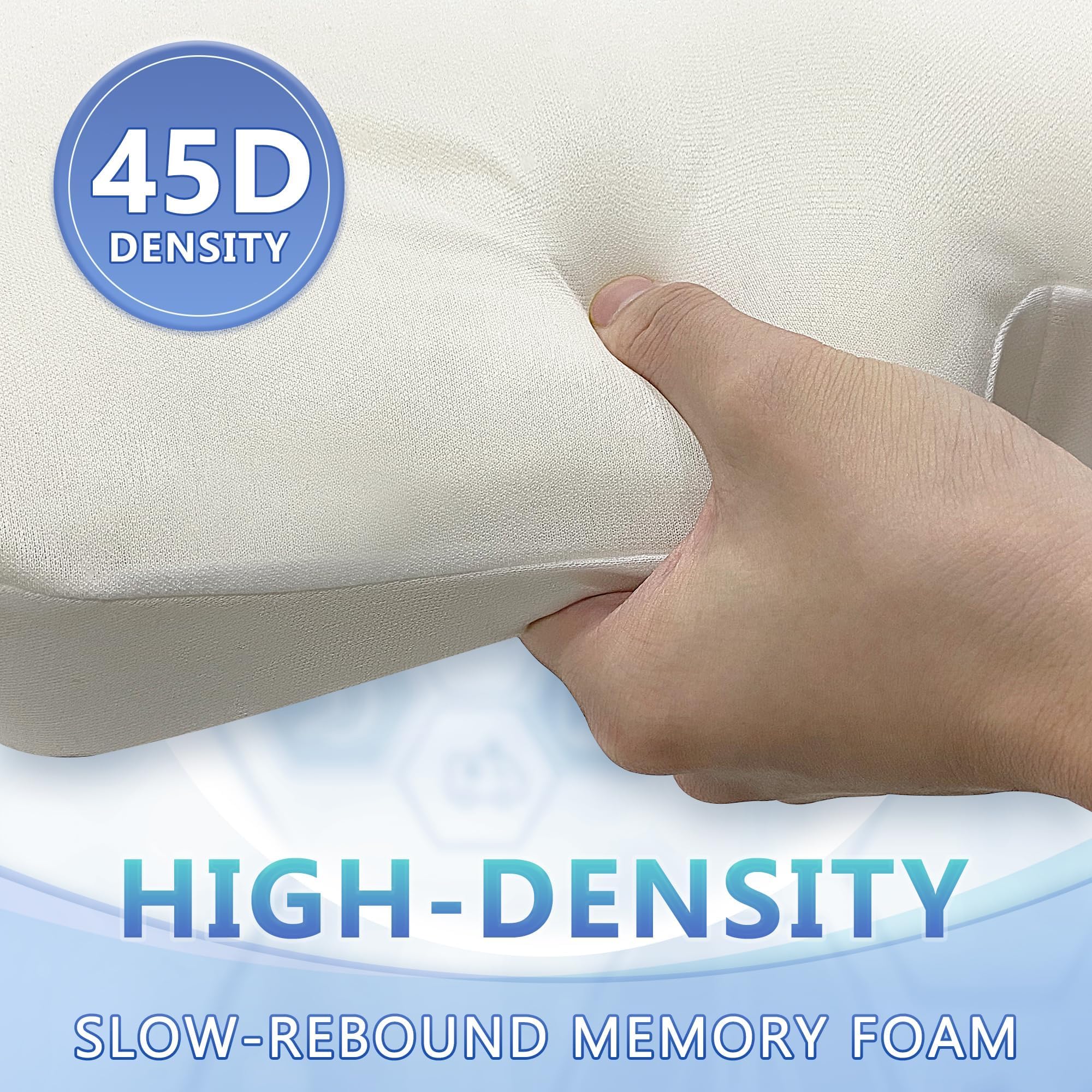 SPRING SEAON Wheelchair Seat Cushion Cool Fabric,Ergonomic Memory Foam Chair Pad for Pressure Relief, Sciatica, and Tailbone Pain,Rubber Non-Slip Bottom & Removable for Easy Cleaning - Image 4