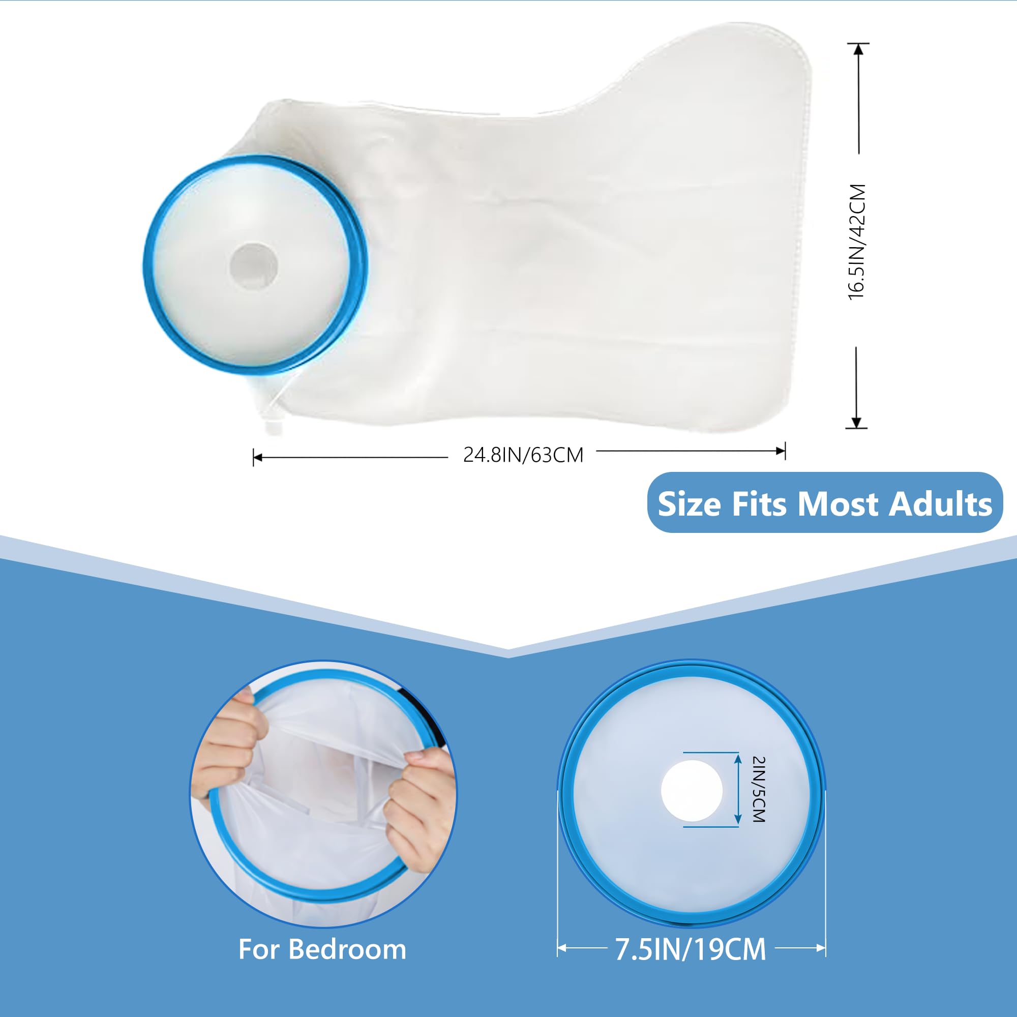 Waterproof Leg Cast Cover for Shower Adult, Reusable Foot & Ankle Cast Protector, Watertight Cast Bag for Shower with Surgery Bandage or Wound Dressing, Short Leg Cast Cover for Broken Foot Ankle Care - Image 5